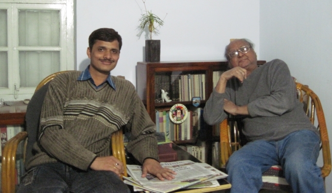 Vivekkanand Jah with Jayanta Mahapatra