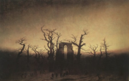painting of graveyard