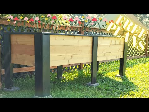 How To Build An Elevated Raised Garden Bed - DIY Planter Box With Free Plans