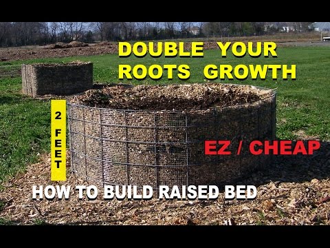 How to Build a Raised Wood Chip Organic Gardening Bed for beginners, Cheap Designs - Part 1