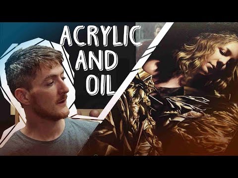 How to Use ACRYLIC and OIL on the SAME PAINTING !...