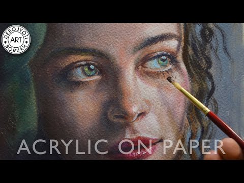 How to Do Blending and Shading with Acrylic | Portrait Painting on Paper by Debojyoti Boruah