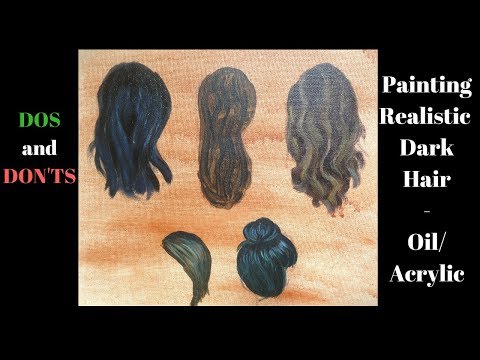 Painting Dark hair– Dos and don’ts – Oil/ Acrylic Portrait painting basics