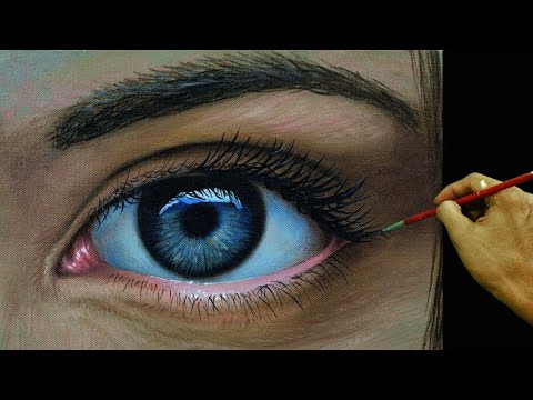 How to Paint a Realistic Eye in Acrylic by JM Lisondra