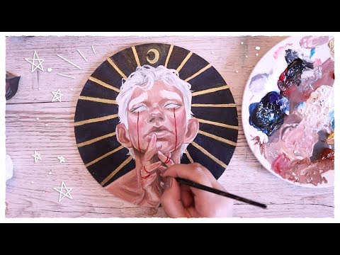 Painting on wood! // acrylic painting process