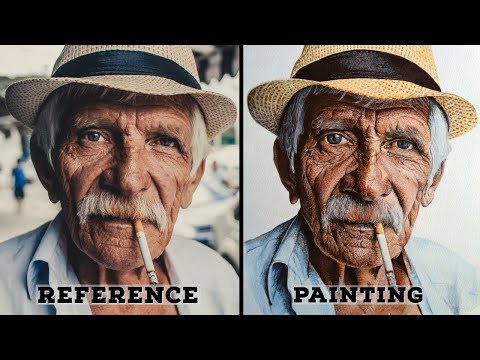 Acrylic Portrait Painting On Paper | Old Man Acrylic Painting | Time Lapse | BornAdroit