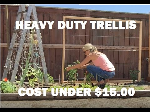 SEE LINK BELOW 4 UPDATED - easy do it yourself - DIY - vegetable trellis, under $15.00