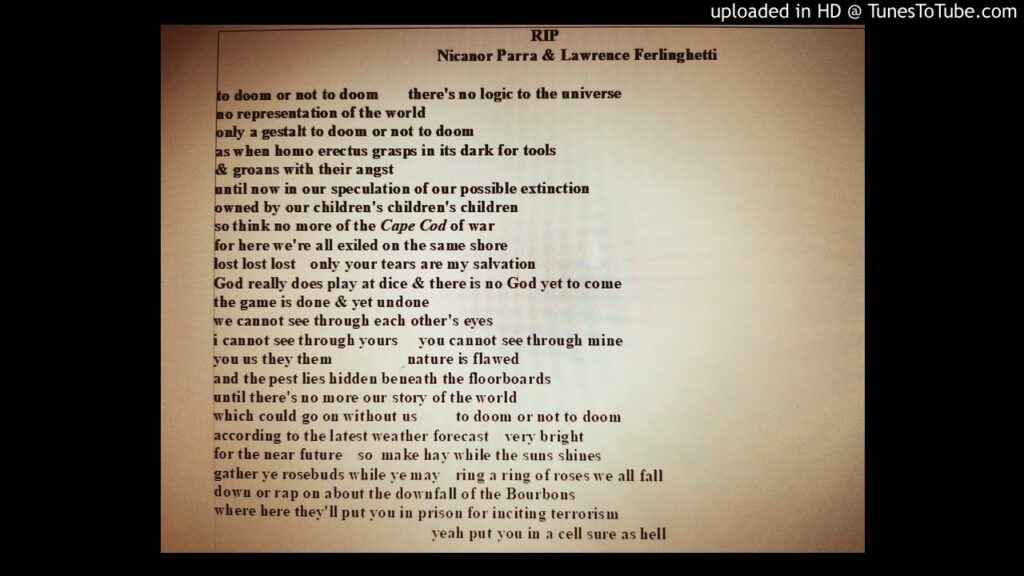 Audio Textual Poem Read by Robin Ouzman Hislop RIP Nicanor Parra and ...